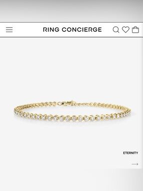 Ring Concierge Mini Diamond Tennis Bracelet 14k Yellow Gold / Eternity